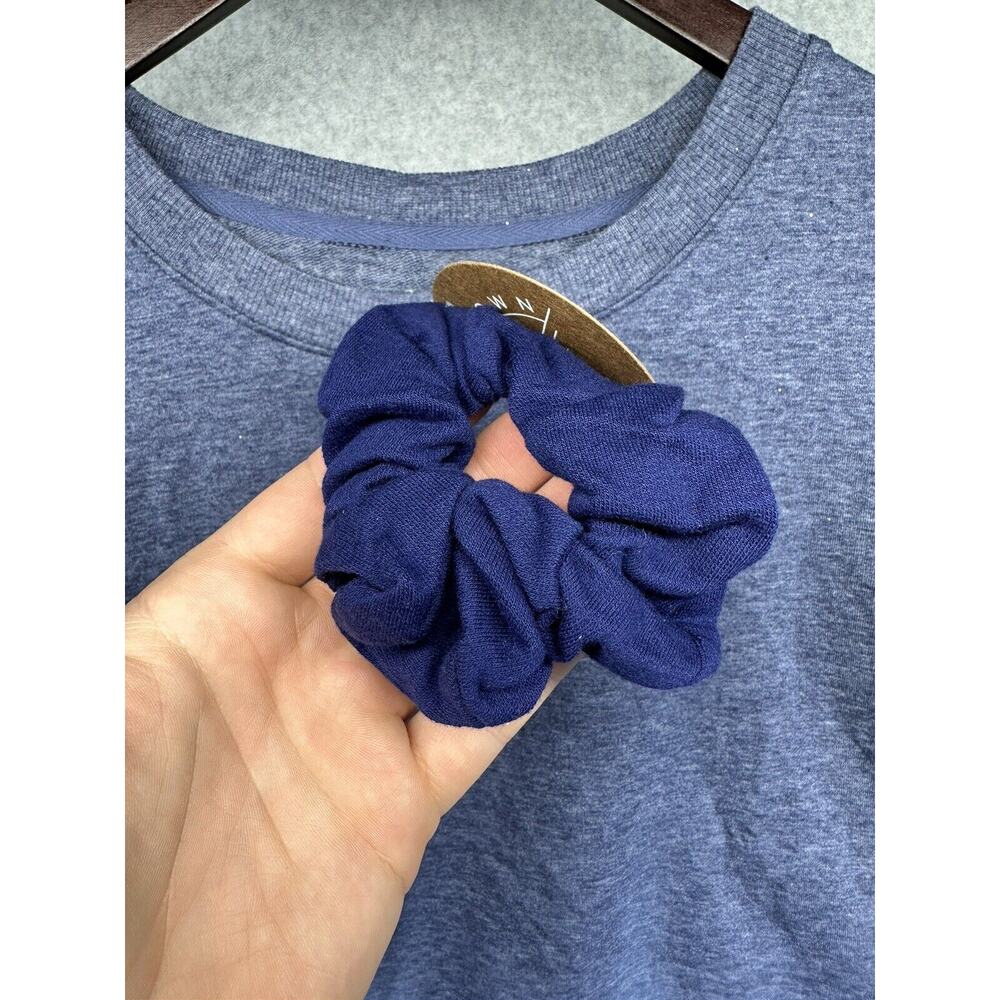 Sundown by Splendid Womens Sweater with Hair Tie Ombre Blue Cropped XL NWT - Picture 7 of 12